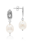 Sterling Silver Claudia Bradby Mermaid Pearl drop earrings