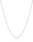 Sterling Silver Claudia Bradby Pearl and Chain Necklace