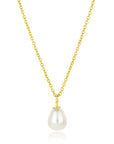 Gold Tone Claudia Bradby Favourite Pearl Drop Necklace