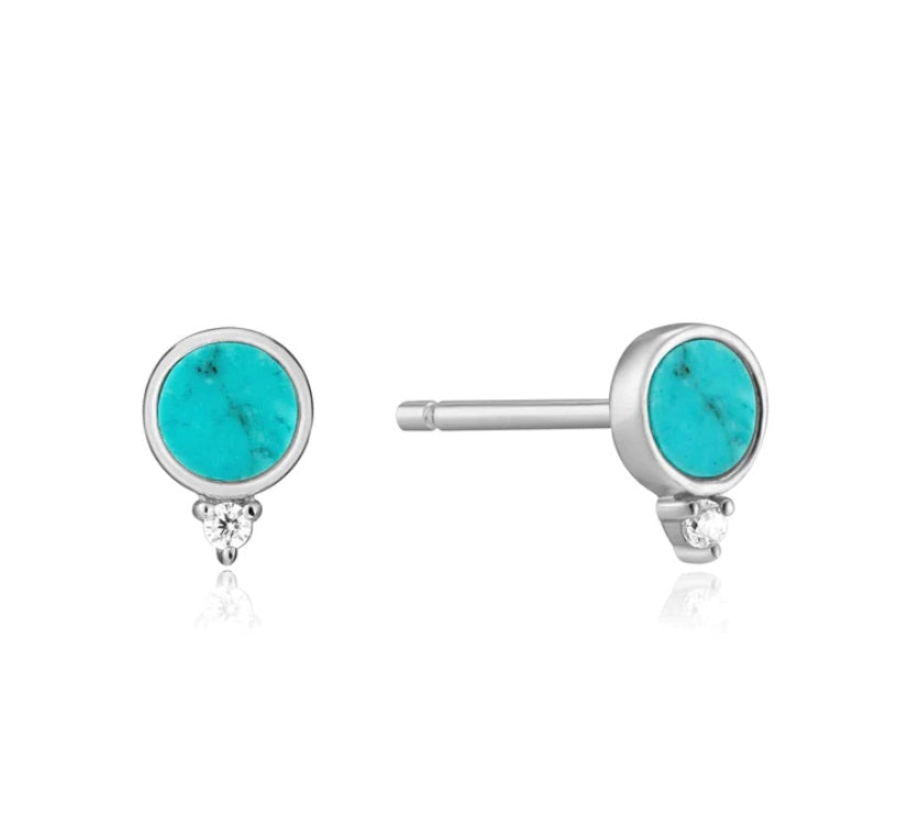 Sterling Silver Ania Haie Turquoise Stud Earrings