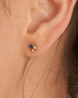 Gold Vermeil Ania Haie Lapis Star Stud Earrings