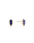 Gold Vermeil Ania Haie Lapis Emblem Stud Earrings