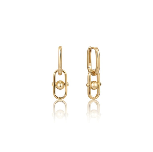 Gold Vermeil Ania Haie Orb Link Drop Earrings
