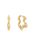 Gold Vermeil Ania Haie Twisted Wave Hoop Earrings