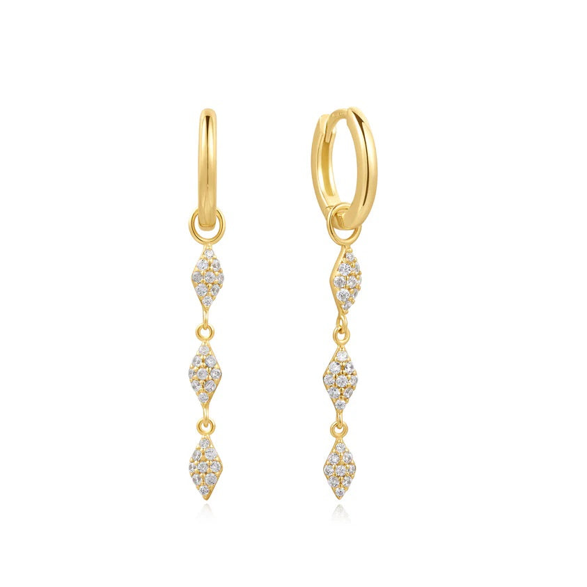 Gold Vermeil Ania Haie Pavé Sparkle Drop Huggies