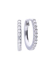 Sterling Silver Diamonfire Claw Set Zirconia Hoop Earrings