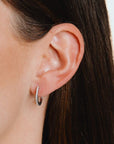 Sterling Silver Diamonfire Claw Set Zirconia Hoop Earrings