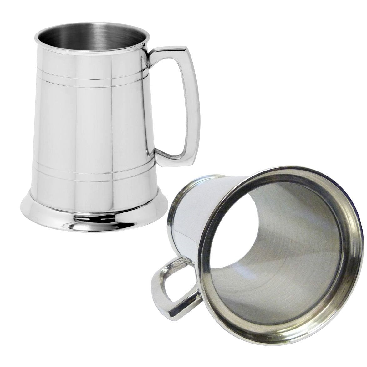 1 Pint Pewter Glass Base Tankard