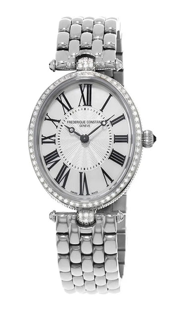 Ladies Steel Frederique Constant Diamond Set Classics Art Déco Watch on Bracelet