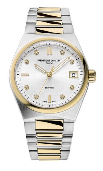 Ladies 2 Colour Frederique Constant Highlife Diamond Set Watch on Bracelet