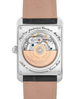 Mens Steel Frederique Constant Classics Carrée Automatic Watch on Leather Strap