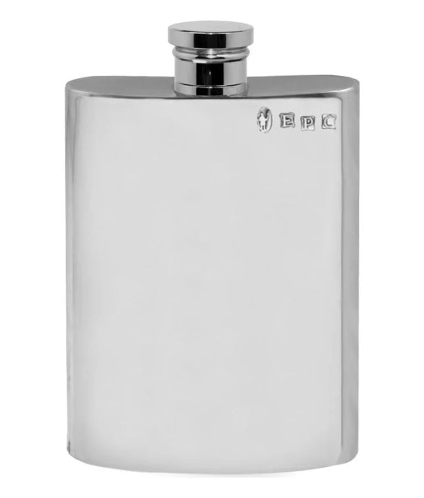 4oz Plain Rectangular Pewter Hip Flask