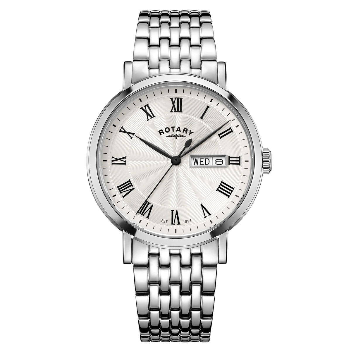 Mens Steel Rotary Heritage Watch on Bracelet