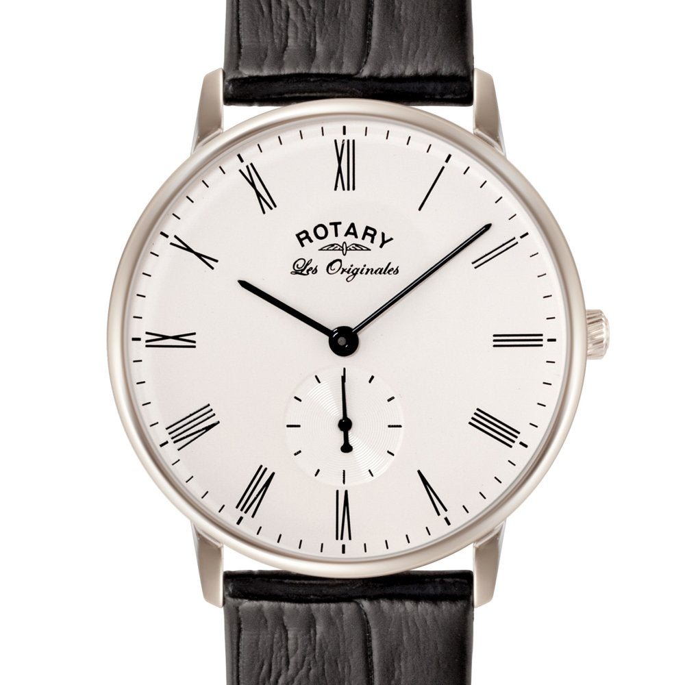 Gents Steel Rotary The Originals Watch on Leather Strap