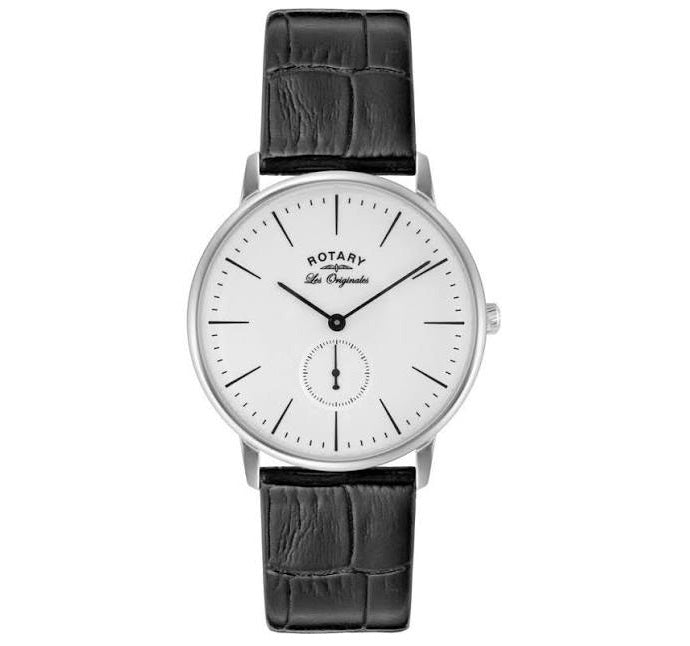 Gents Steel Rotary The Originals Watch on Leather Strap