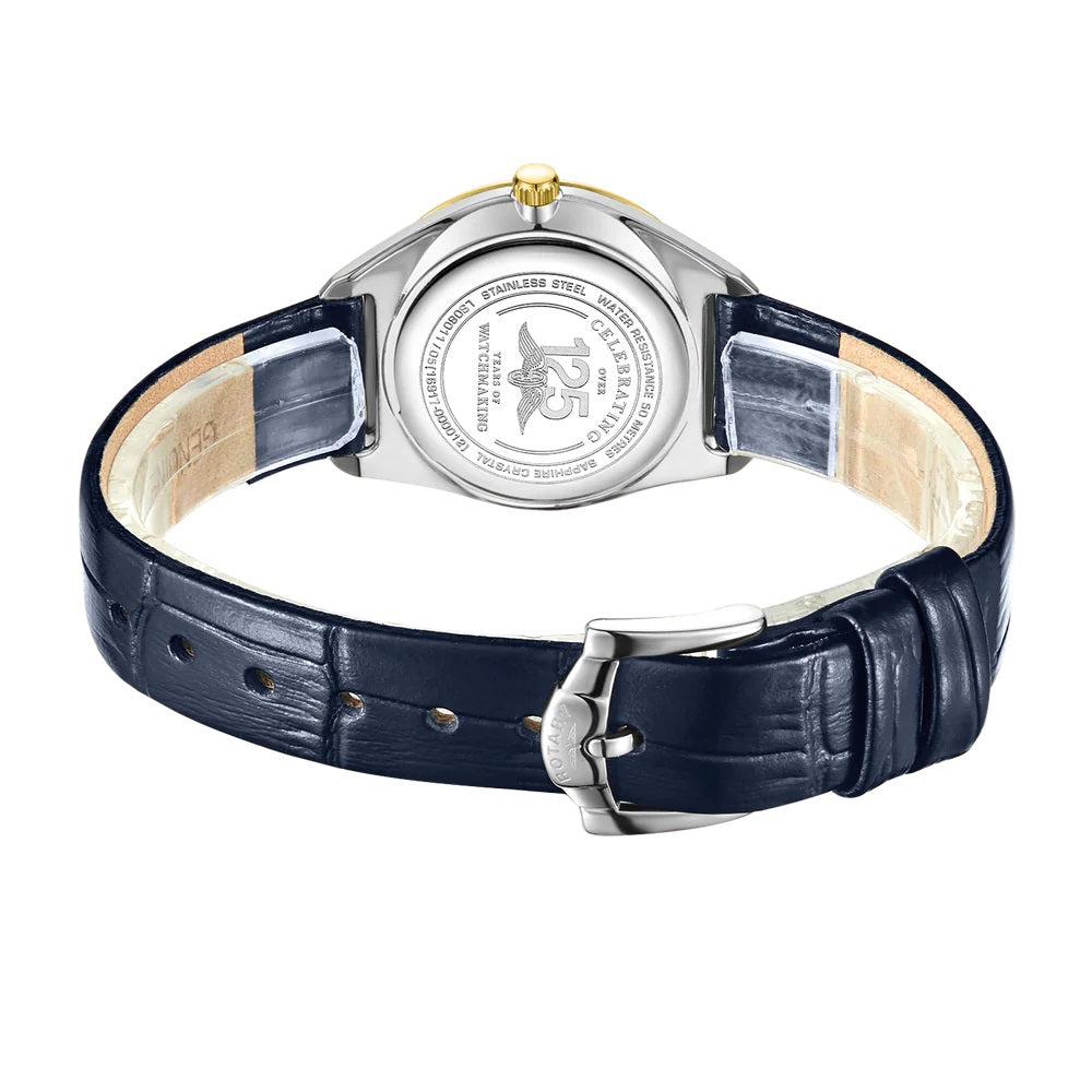Ladies 2 Colour Rotary Ultra Slim Watch on Leather Strap