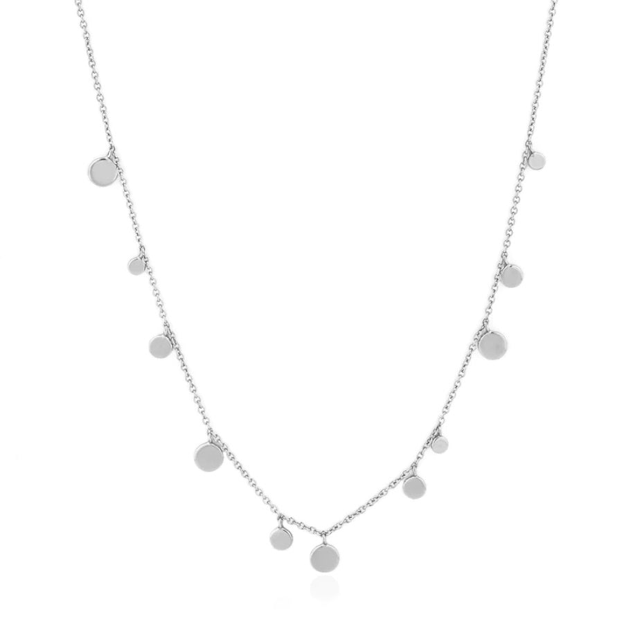 Sterling Silver Ania Haie Geometry Mixed Discs Necklace