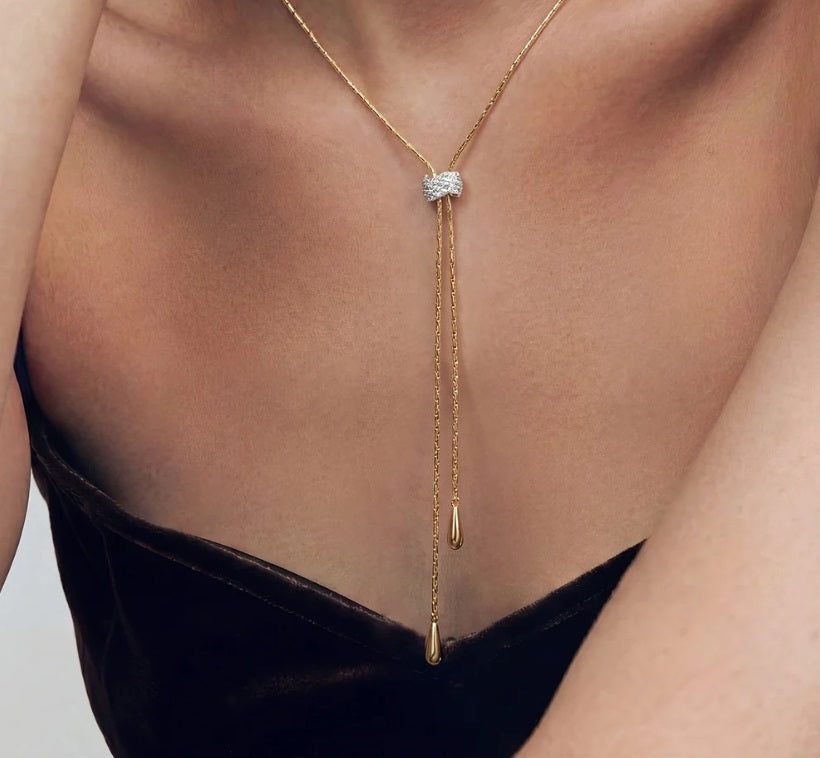 Gold Vermeil Ania Haie Teardrop Slider Necklace