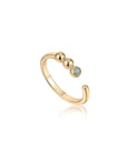 Gold Vermeil Ania Haie Orb Amazonite Adjustable Ring