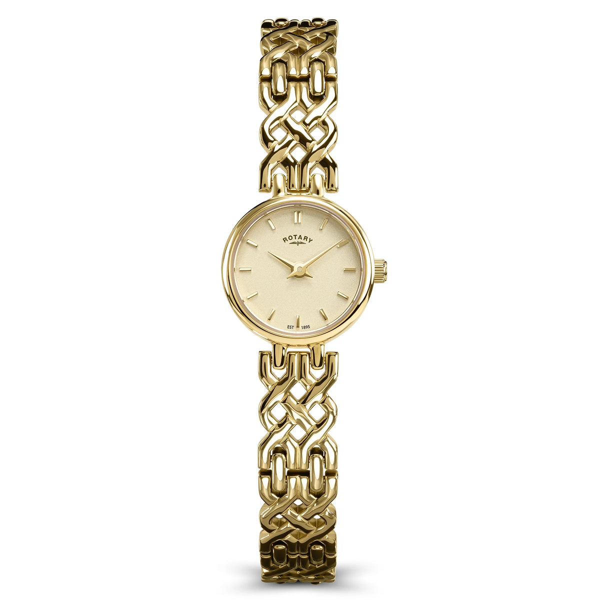 Ladies Gold PVD Rotary 1895 Watch on Bracelet