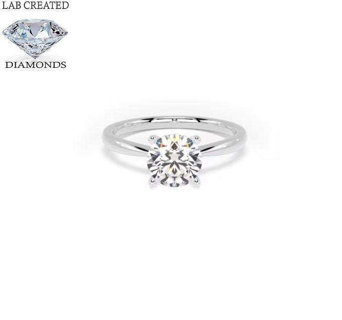 Platinum 1.50ct Laboratory Grown Round Brilliant Cut Solitaire Diamond Ring
