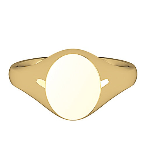 9ct Yellow Gold Oval Shape Signet Ring