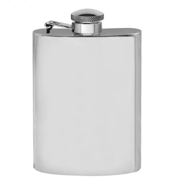 4oz Plain Pewter Hip Flask with Captive Top