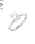 9ct White Gold 1.14ct Laboratory Grown Radiant Cut Solitaire Diamond Ring