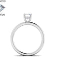 9ct White Gold 1.14ct Laboratory Grown Radiant Cut Solitaire Diamond Ring