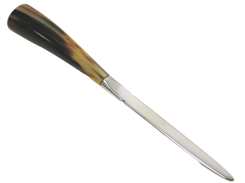 Letter Opener - Cow Horn Handle - Old Style Blade