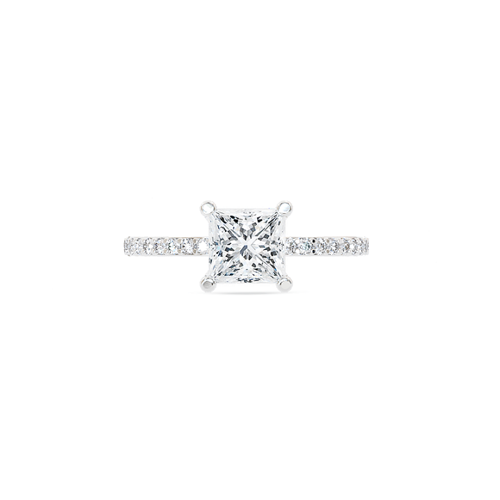 Platinum 1.10ct Princess Cut Diamond Solitaire Ring