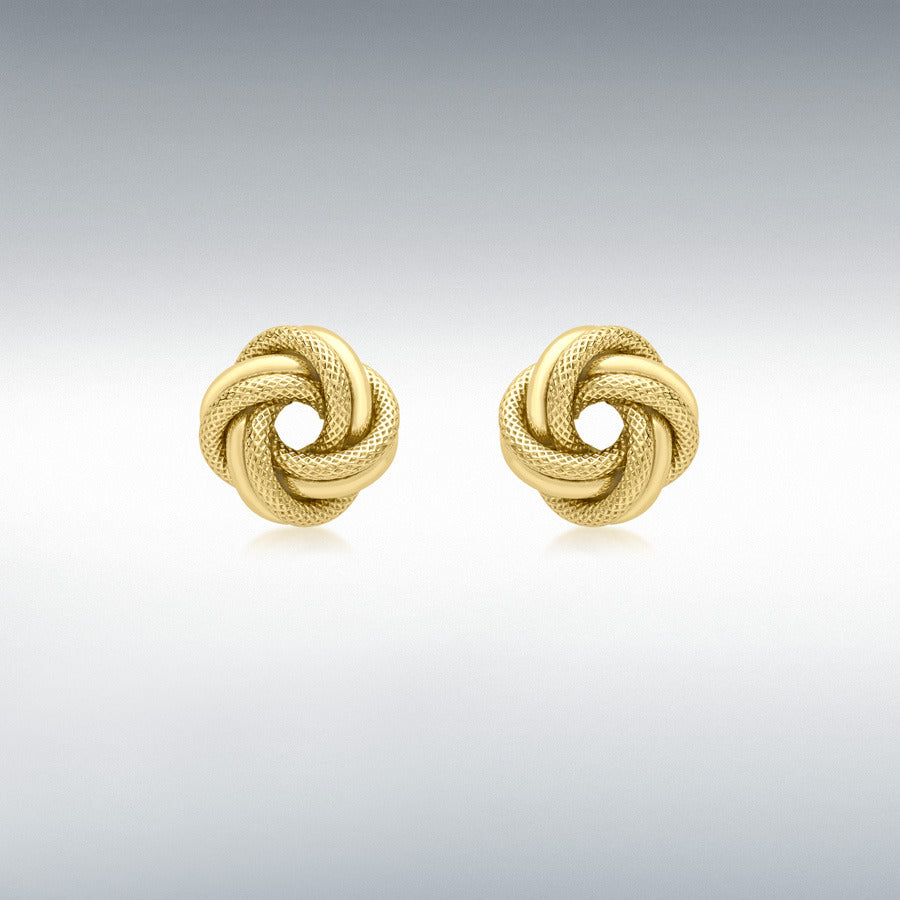 9ct Yellow Gold Knot Stud Earrings