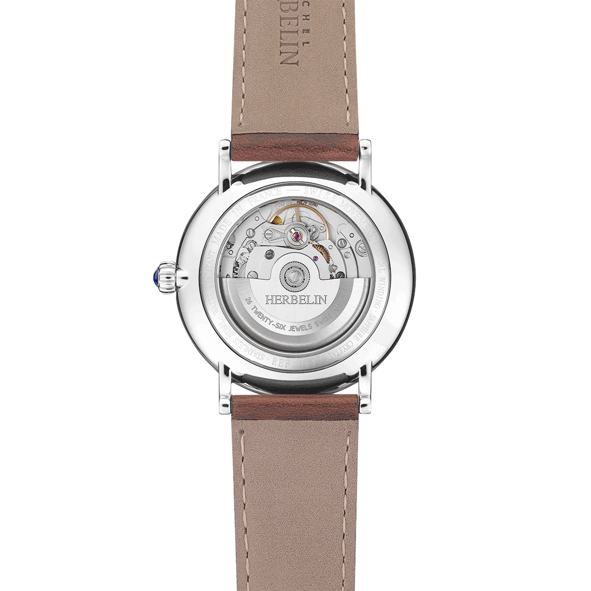 Mens Herbelin Inspiration Automatic Watch on Leather Strap