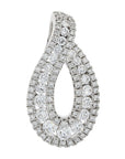 18ct White Gold 0.68ct Diamond Crossover Necklace