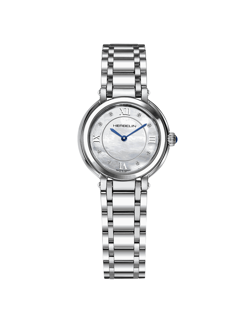 Ladies Steel Herbelin Galet Watch on Bracelet