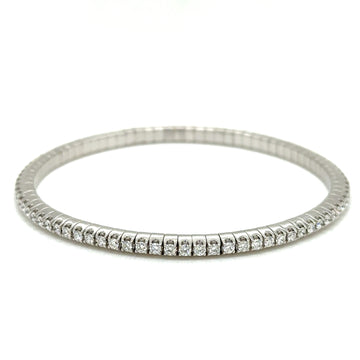 18ct White Gold Expandable 2.06ct Diamond Tennis Bracelet