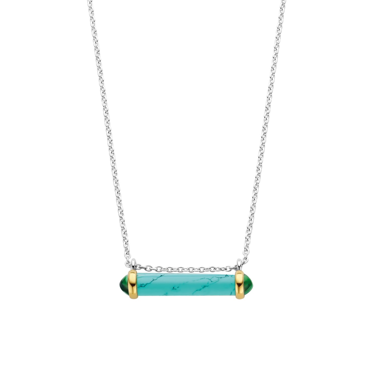 Sterling Silver Ti Sento Turquoise Necklace