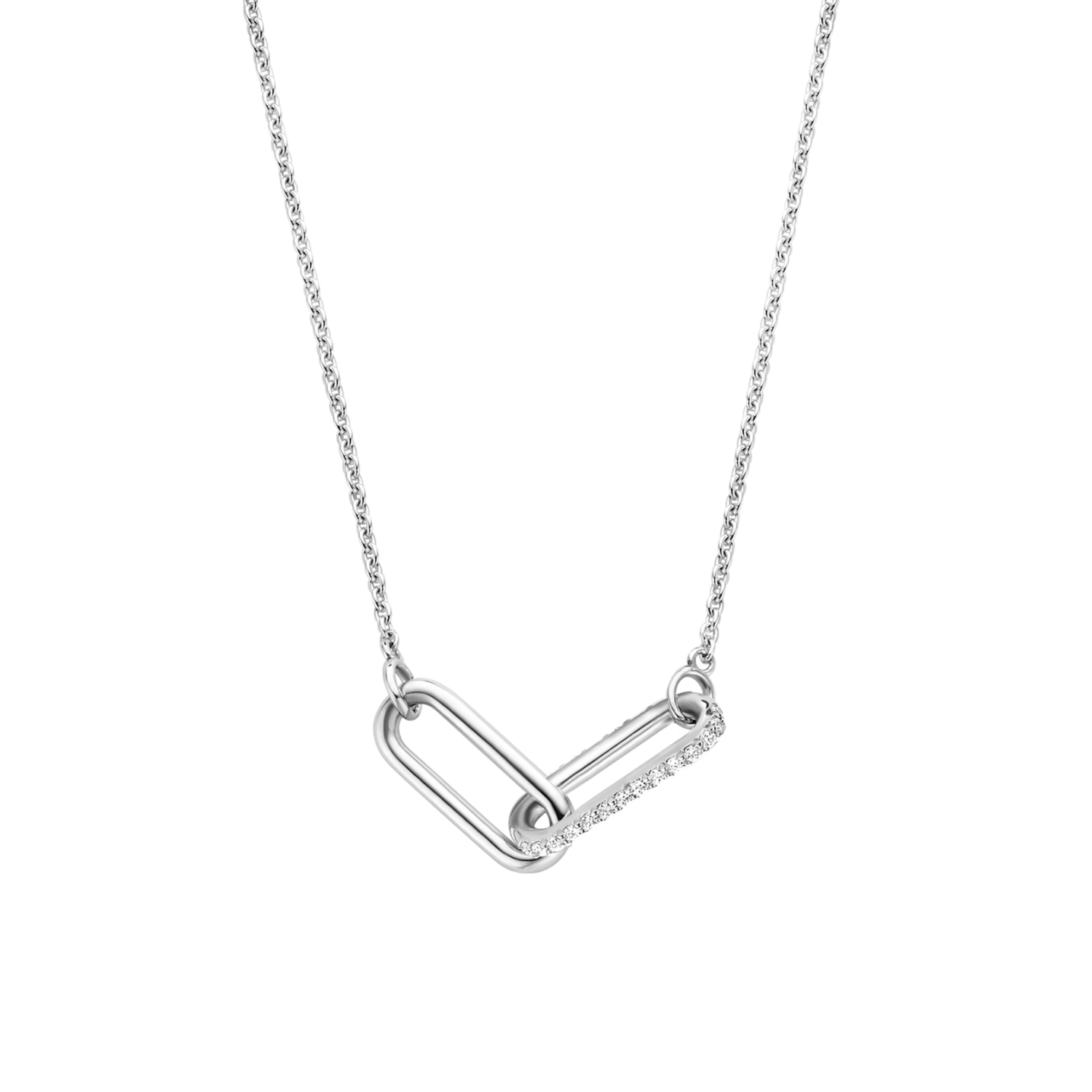 Ti Sento Interlocking Double Link Necklace