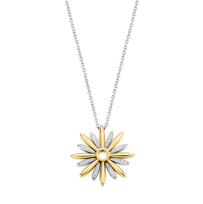 Ti Sento 2 Colour Daisy Flower Necklace