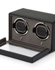 Black Wolf Double Cub Watch Winder With Cover
