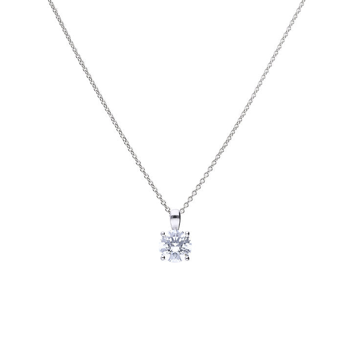 Diamonfire 2.00ct Claw Set Single Stone CZ Necklace