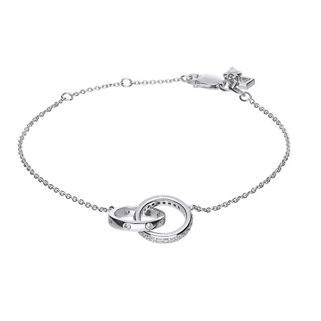 Sterling Silver Diamonfire Zirconia Loop Bracelet