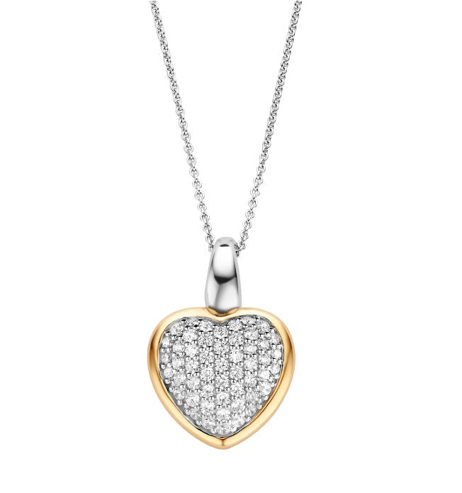 Ti Sento 2 Colour Heart Necklace