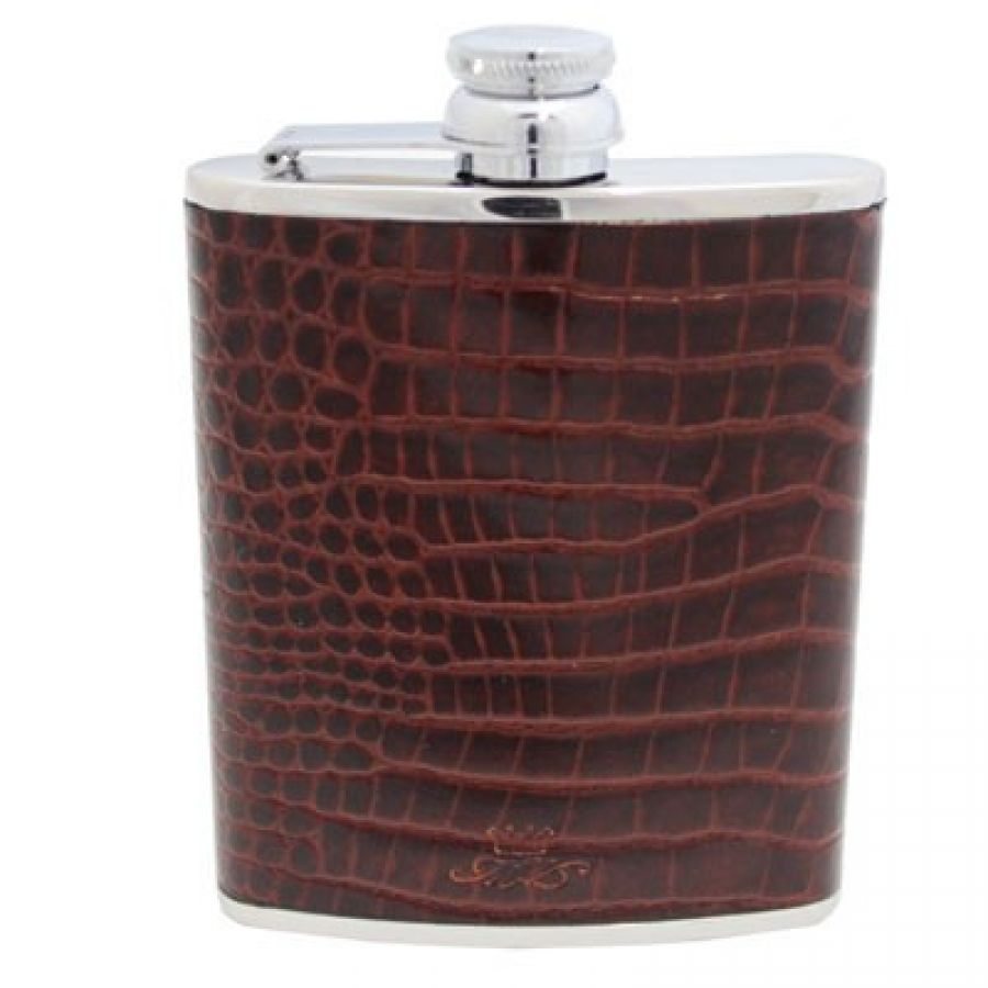 6oz Steel Leather Hip Flask