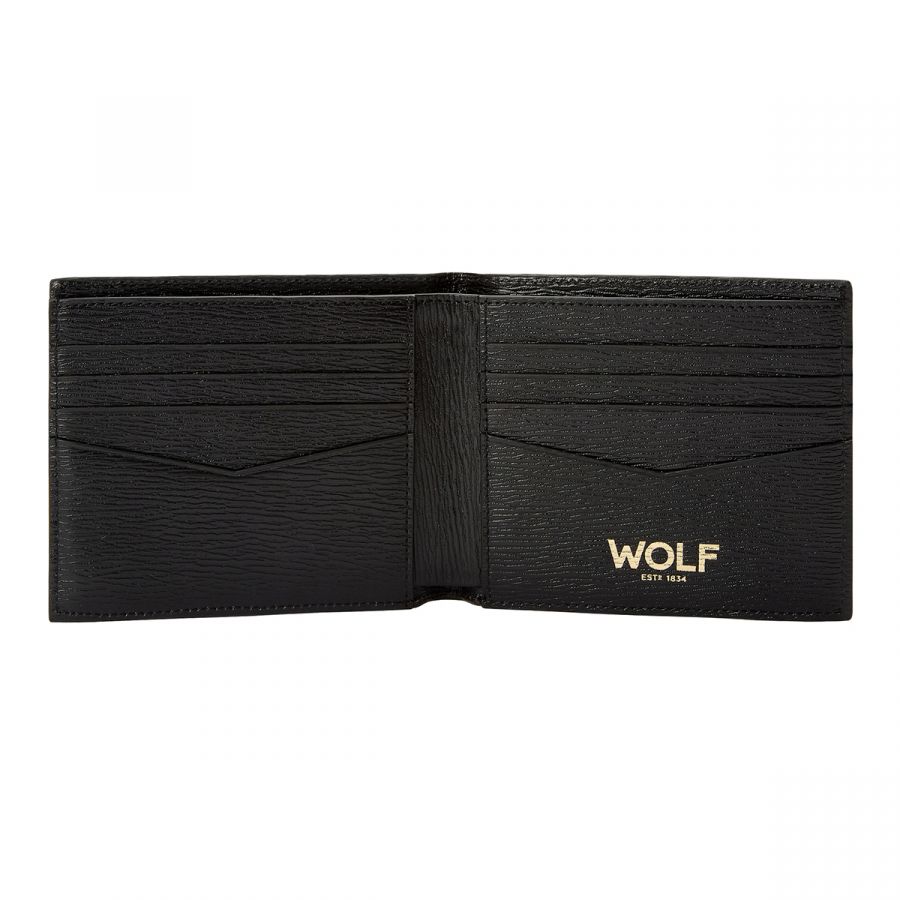 Black Wolf W Logo Billfold Wallet