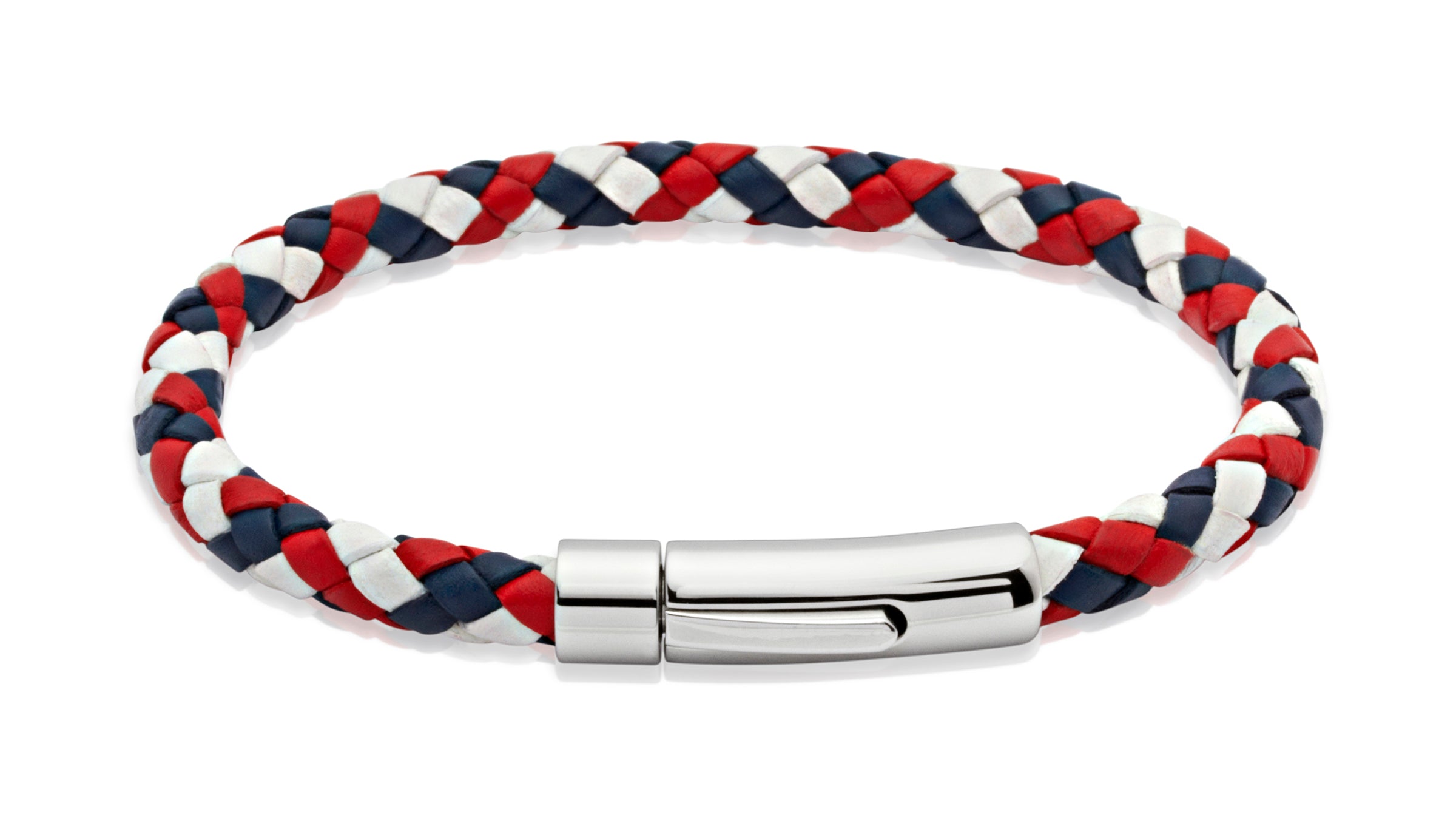 Mens Unique &amp; Co 21cm GBR Leather Bracelet