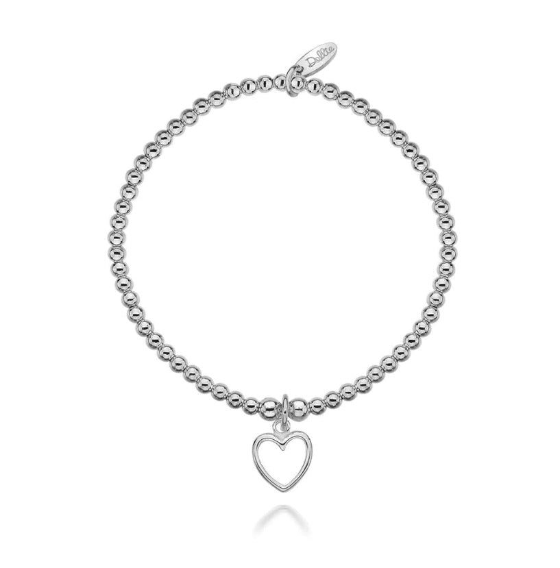 Sterling Silver Dollie Jewellery Annabelle Open Heart Stacking Bracelet