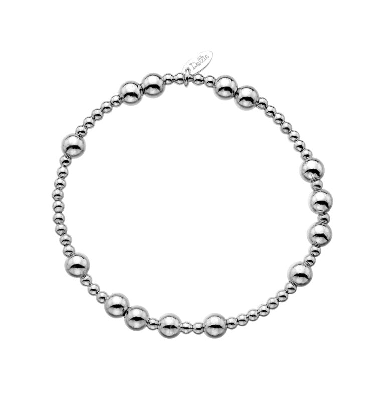 Sterling Silver Dollie Jewellery Hannah Maxi Popcorn Stacking Bracelet