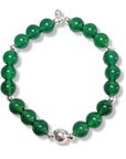 Sterling Silver & Green Agate Dollie Jewellery Maxi Green Stacking Bracelet