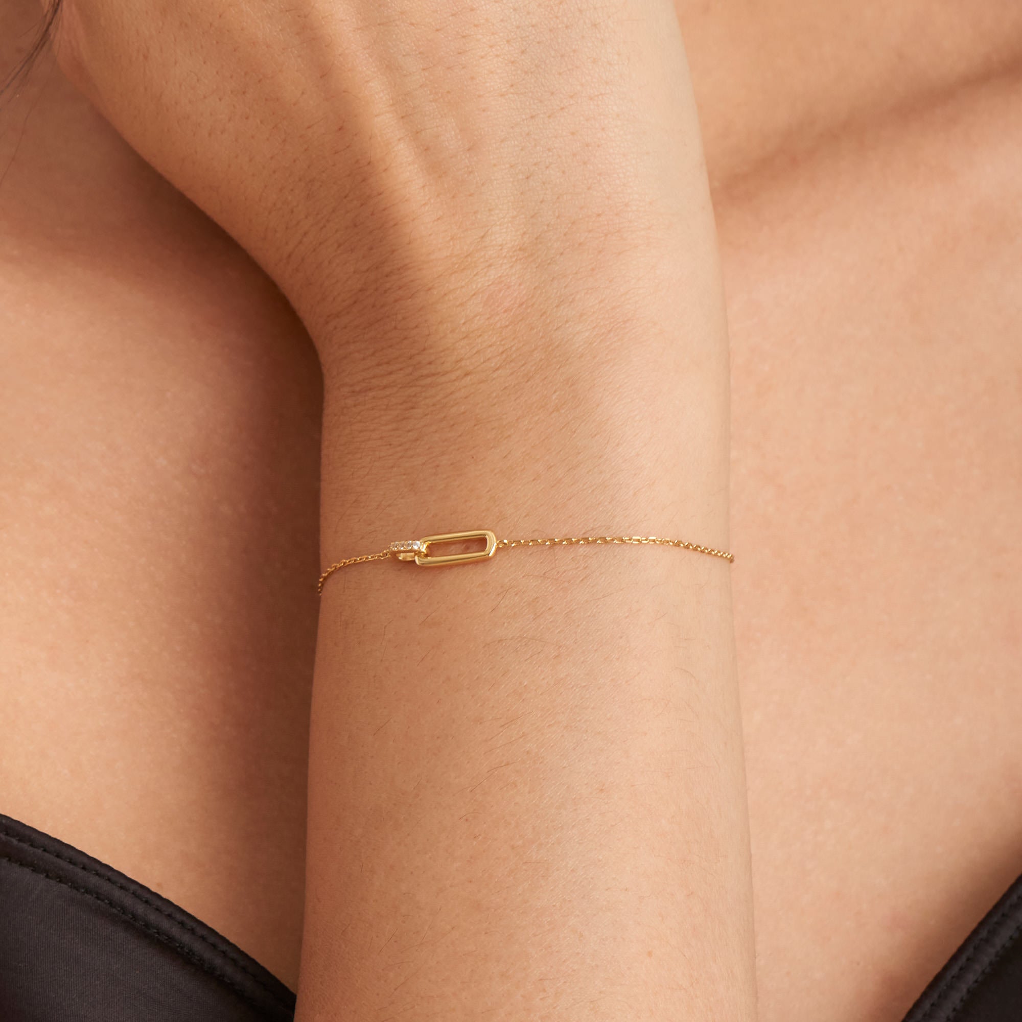 Gold Vermeil Ania Haie Glam Interlock Bracelet